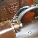 Startmotor från Bosch rengjord, uppsmörjd och inkopplad