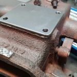 Nya hålen klara på grenrörets "hotplate" Nya hålen klara på grenrörets "hotplate"