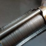 Lamellerna monterade i spaltfiltret